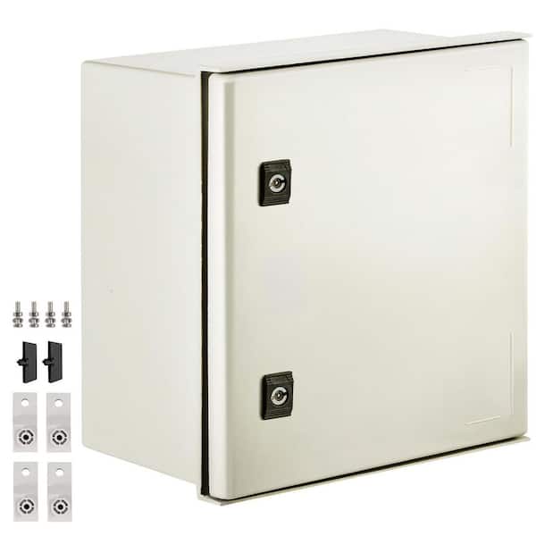 SKYSHALO NEMA 4X Fiberglass Electrical Box 16 x 16 x 8 in. NEMA Steel Enclosure, IP66 Waterproof and Dustproof, w/Mounting Plate
