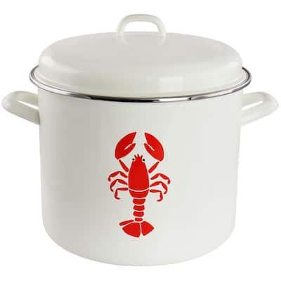 Caskata X Cuisinart Limited Edition Lobster 16 Qt. Enamel on Steel Stockpot