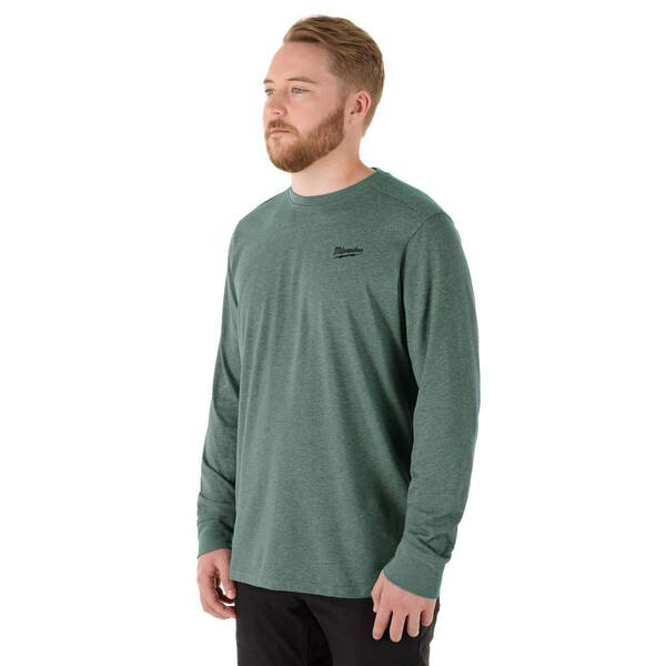Milwaukee Men's X-Large Dark Green Cotton/Polyester Long Sleeve