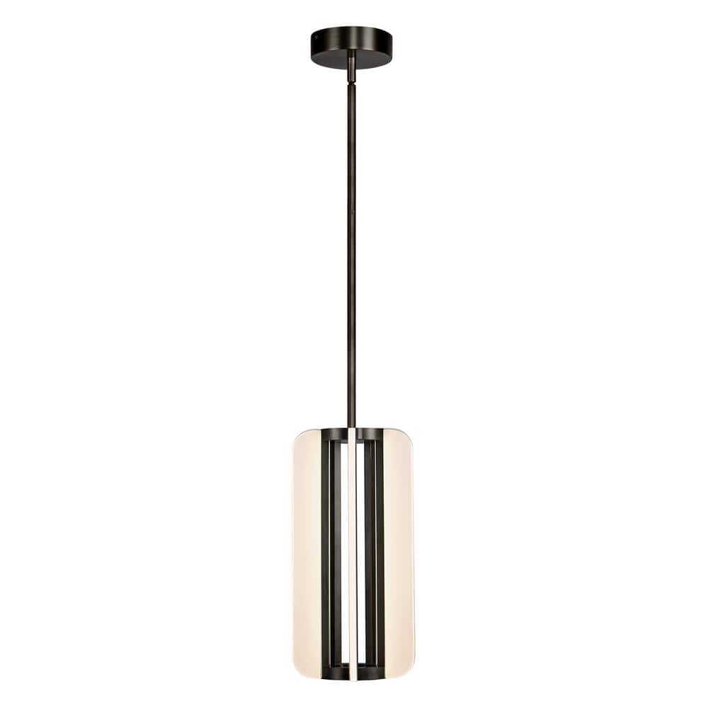anders 7 in. 1-Light 29-Watt Urban Bronze Integrated LED Pendant Light