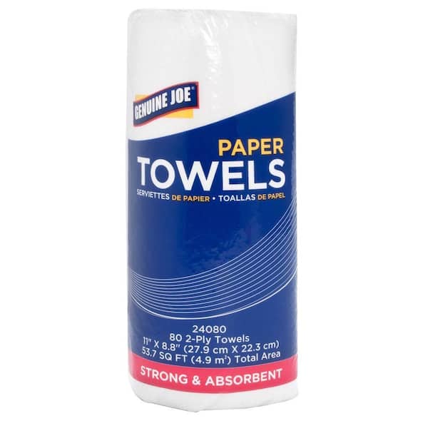 Genuine Joe Household Roll Paper Towels 2-Ply (80 Sheets per Roll)