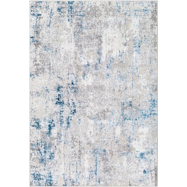 Livabliss Alisa Dark Blue 8 ft. x 10 ft. Indoor Area Rug