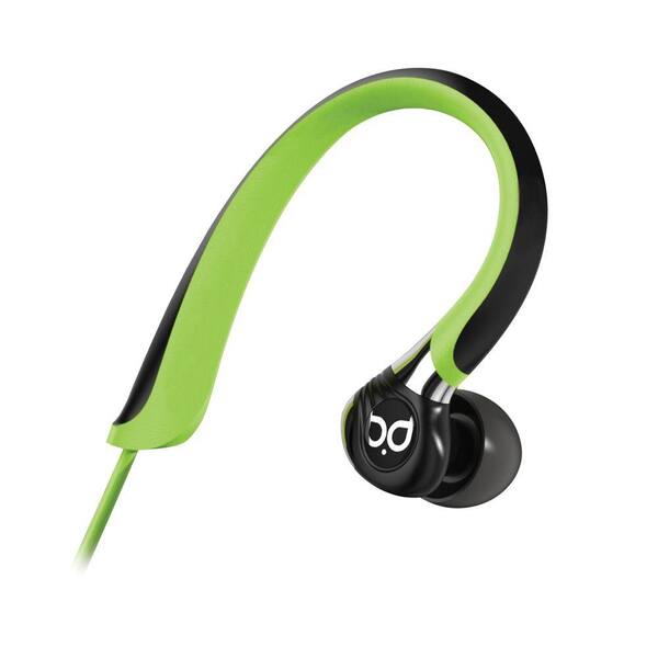 Bell'O Digital BDH751 Series Over-the-Ear Sport Headphones with Track Control and Microphone in Green