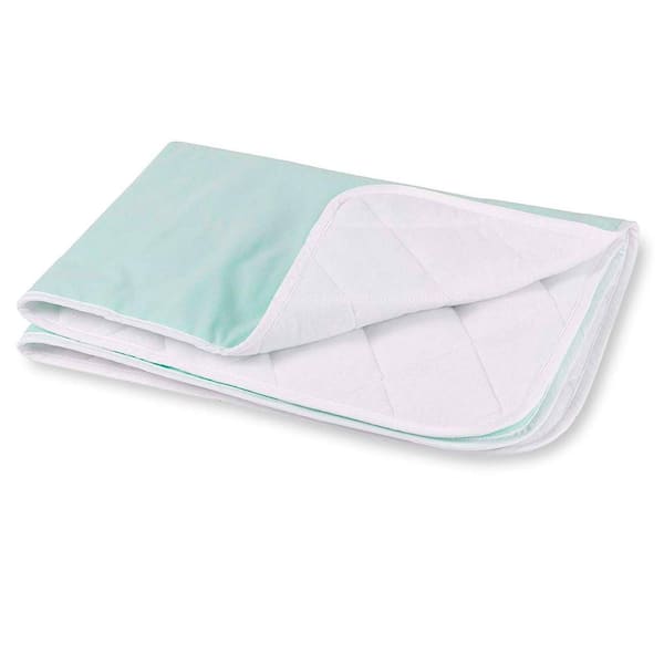 2 Pack Bed Pad Reusable Incontinence Underpads 34 x 36 Blue/Green 