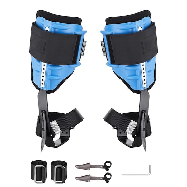 Height-Adjustable Tree Climbing Spikes with Straps & Cushioned Padding, 350 lbs. Capacity, Durable Steel Climbing Gear