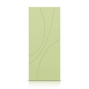 24 in. x 80 in. Hollow Core Sage Green Stained Composite MDF Interior Door Slab