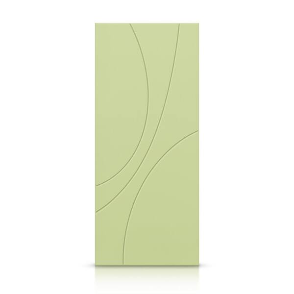 CALHOME 24 in. x 80 in. Hollow Core Sage Green Painted Composite MDF Interior Door Slab