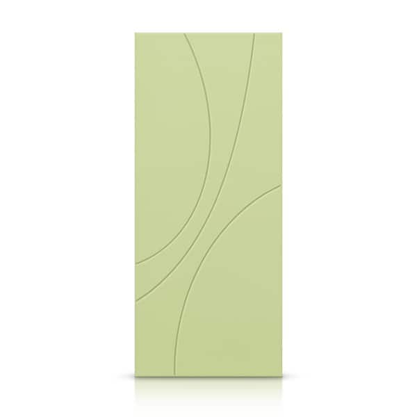 CALHOME 32 in. x 80 in. Hollow Core Sage Green Painted Composite MDF Interior Door Slab