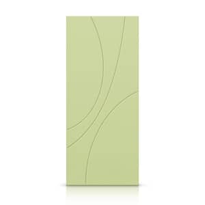 36 in. x 80 in. Hollow Core Sage Green Stained Composite MDF Interior Door Slab