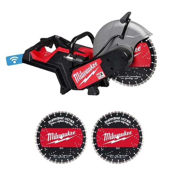 Milwaukee MX FUEL Lithium-Ion 14 in. Cordless Cut-Off Saw w/RAPIDSTOP Brake and 14 in. Diamond Blade (2-Pack)