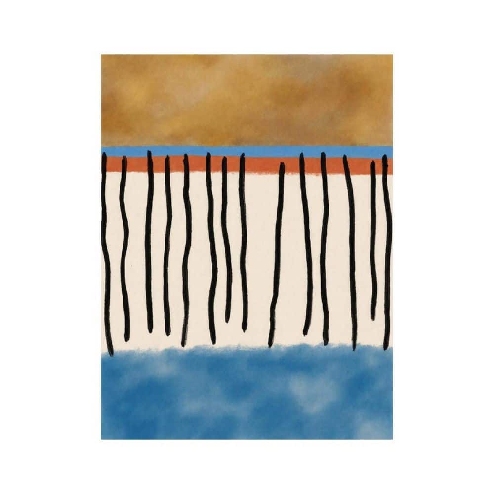 Abstract Vertical Lines Unframed Canvas Art Print 32 in. x 24 in