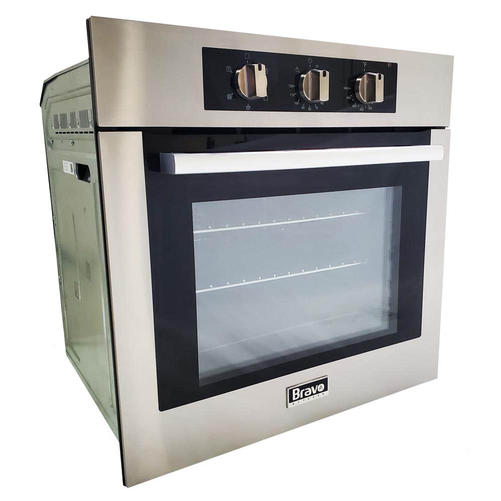 Bravo KITCHEN 24 in. Single Electric Wall Oven with Convection in Stainless  Steel BV241WE - The Home Depot