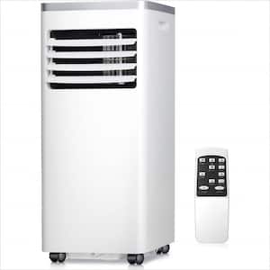 6,000 BTU DOE 115-Volt Portable Air Conditioner Cools 300 Sq. Ft. with Dehumidifier and Remote in White
