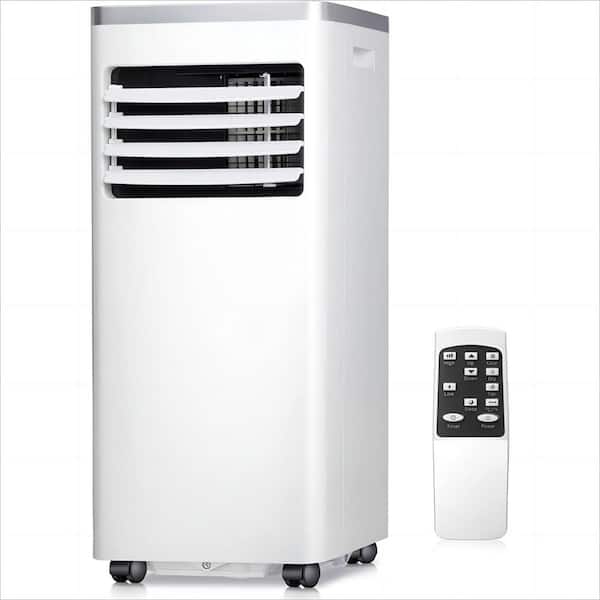 COWSAR 6,000 BTU DOE 115-Volt Portable Air Conditioner Cools 300 Sq. Ft. with Dehumidifier and Remote in White