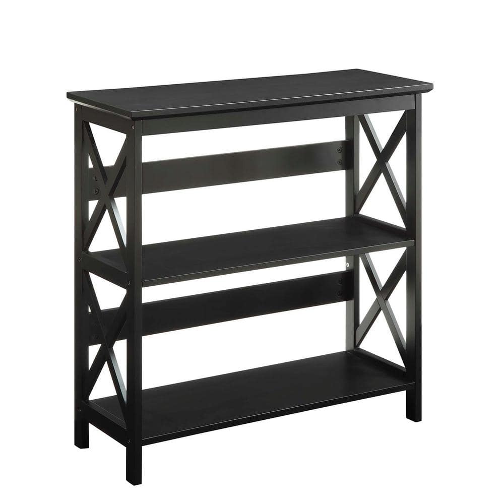 Convenience Concepts Oxford Black 3 Tier Bookcase 203030 - The Home Depot