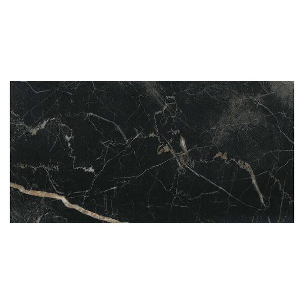 Black Marble 6 MIL x 12 in. W x 24 in. L Luxury Vinyl Plank Flooring