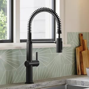 Clarus Semi-Professional Single Handle Pull Down Sprayer Kitchen Faucet in Matte Black