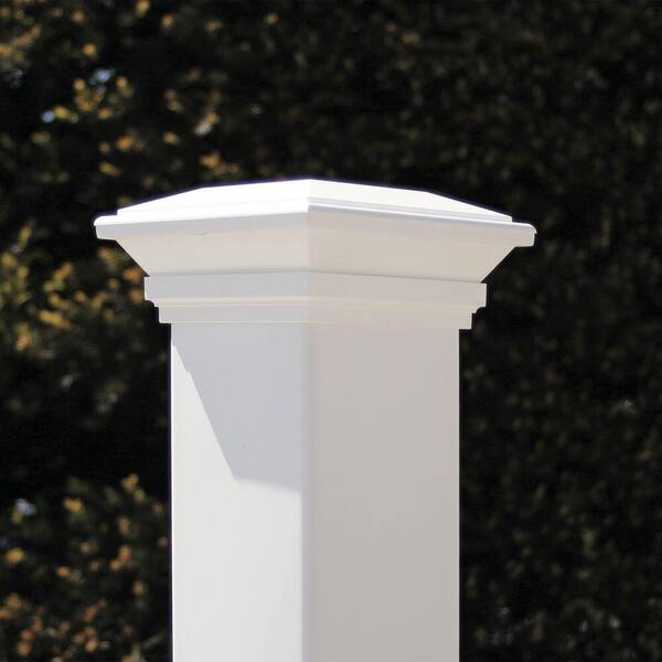 veranda white solar post cap