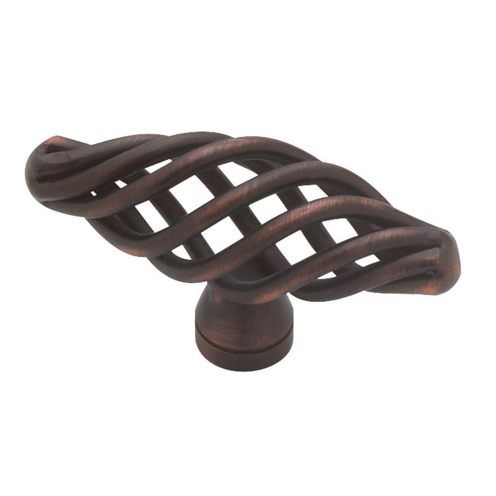 UPC 022788975387 product image for Birdcage 2 in. (51 mm) Classic Bronze with Copper Highlights Oval Cabinet Knob | upcitemdb.com