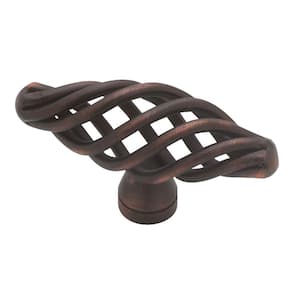 Liberty Birdcage 2 in. (51 mm) Bronze with Copper Highlights Oval Cabinet Knob