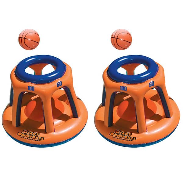 2 Pack Swimline  Basketball Hoop Giant Shootball Inflatable Swimming Pool Toy 
