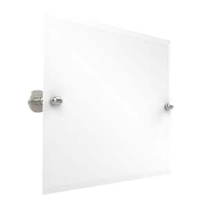 Tango Collection 26 in. x 21 in. Frameless Rectangular Landscape Single Tilt Mirror with Beveled Edge in Polished Nickel