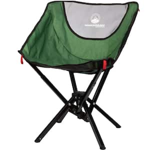 Portable Camping Chair - Polyester Compact and Foldable Chair - light-weight Backpacking Chair with Carrying Bag (Green)