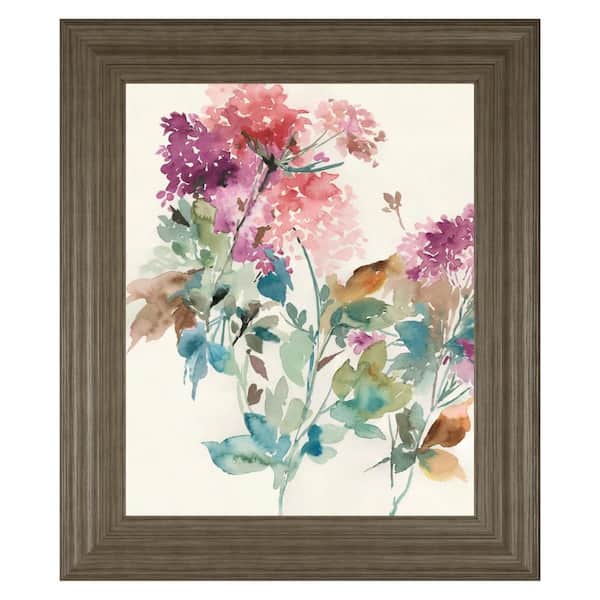 Classy Art "Sweet Hydrangea I" By Asia Jensen Framed Print Wall Art 26 in. x 22 in.