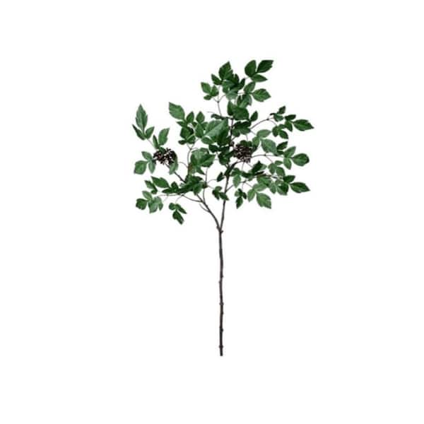 4-Piece 28.7 in. Artificial Cimicifuga Faux Silk Leaf Stems for Home ...