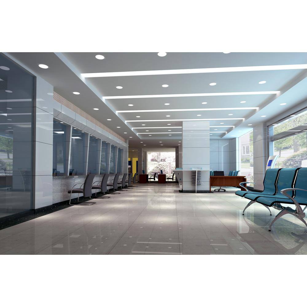 Matte White Round Aluminum LED Flush Mount Light
