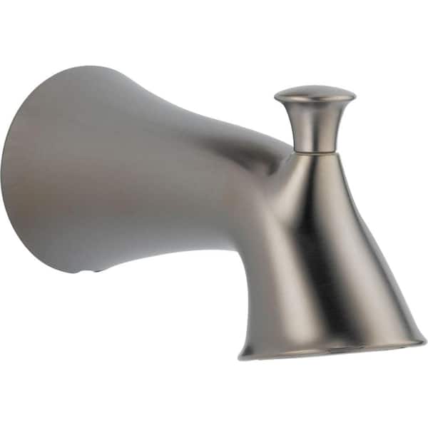 Delta Lahara 6-3/4 in. Non-Metallic Pull-Up Diverter Tub Spout in Stainless