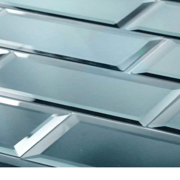 Abolos Reflections Graphite Blue, Small Mirror Glass Wall Tiles
