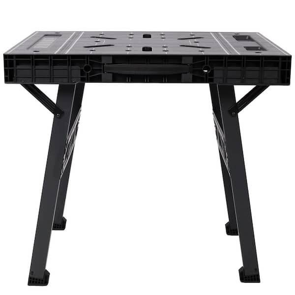 Foldable Work Bench, Portable Workstation, Work Bench Suitable for Garage, Workshop and Home, 1650 lbs. Capacity, Black