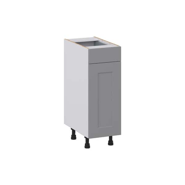 J COLLECTION Bristol Painted Slate Gray Shaker Assembled 12 in. W x 34. ...