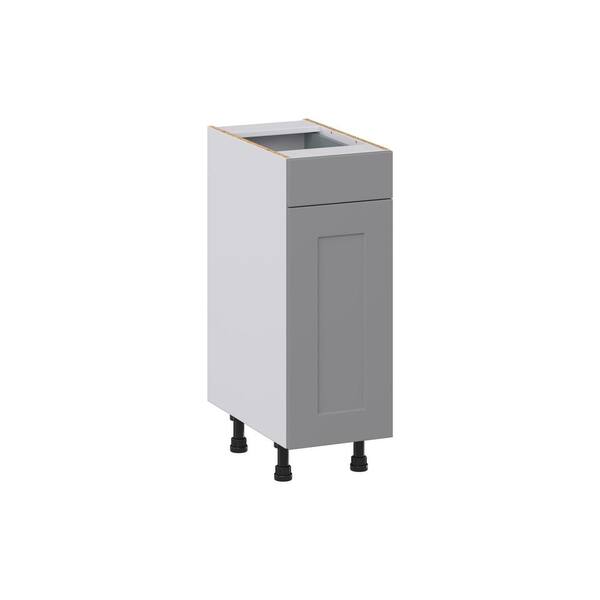 J COLLECTION Littleton Painted Gray Recessed Assembled 24 in. W x 34.5 in. H x 21 in. D Vanity 1 Drawer Base Kitchen Cabinet
