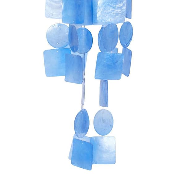 26 in. Blue Capiz Shell Waterfall Windchime