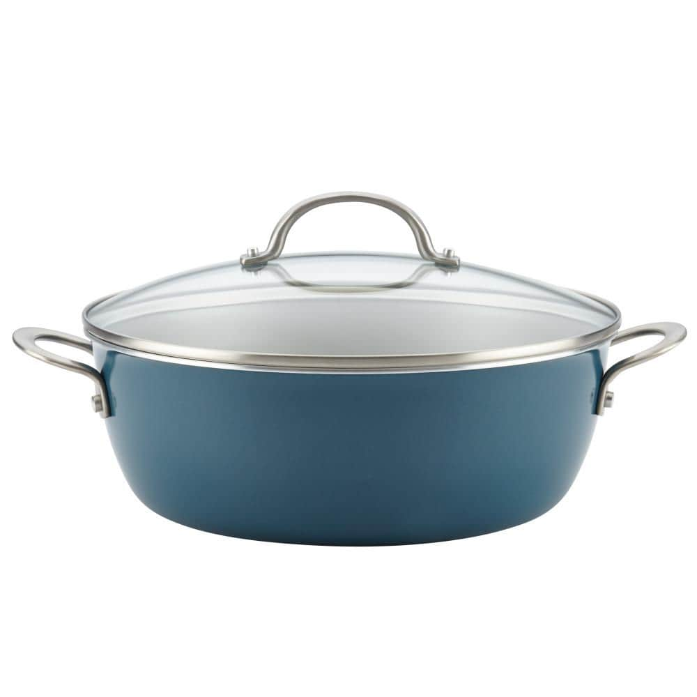 Imusa Teal 5-Quart Aluminum & Ceramic Stock Pot with Handle