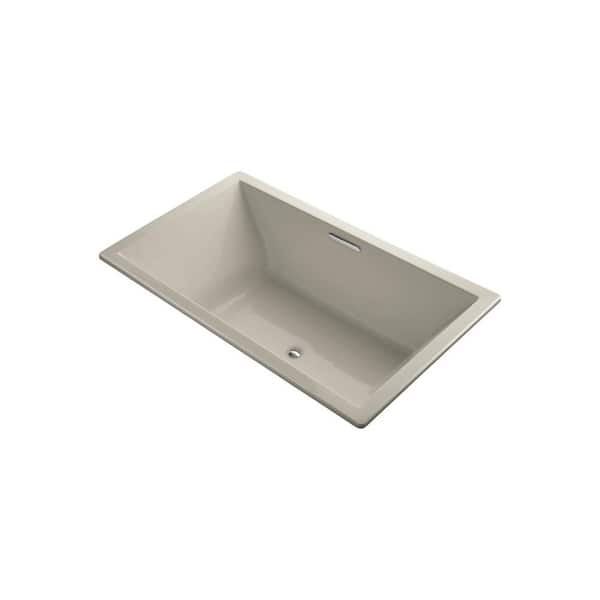Underscore 66 in. Acrylic Oval Drop-in Air Bath Bathtub with Bask Heated Surface in Sandbar Underscore 66 in. Acrylic Oval Drop-in Air Bath Bathtub with Bask Heated Surface in Sandbar