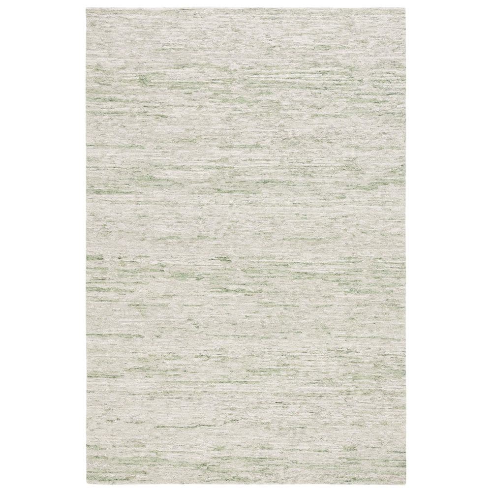 Ebony 4 ft. x 6 ft. Green/Ivory Distressed Striped Abstract Area Rug price history on PriceWatchPro