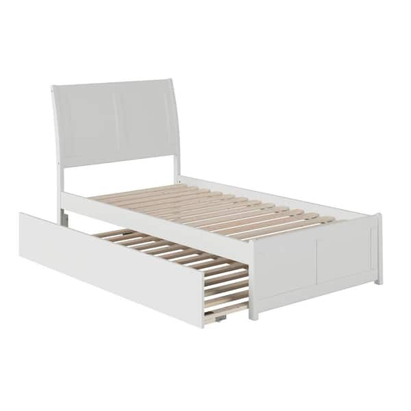 AFI Portland White Twin Platform Bed with Matching Foot Board with Twin ...