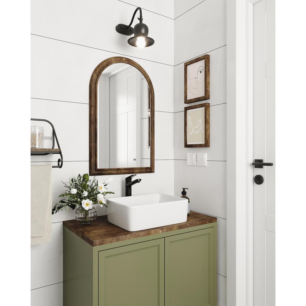 Liberty 12" White Ceramic Rectangular Vessel Bathroom Sink