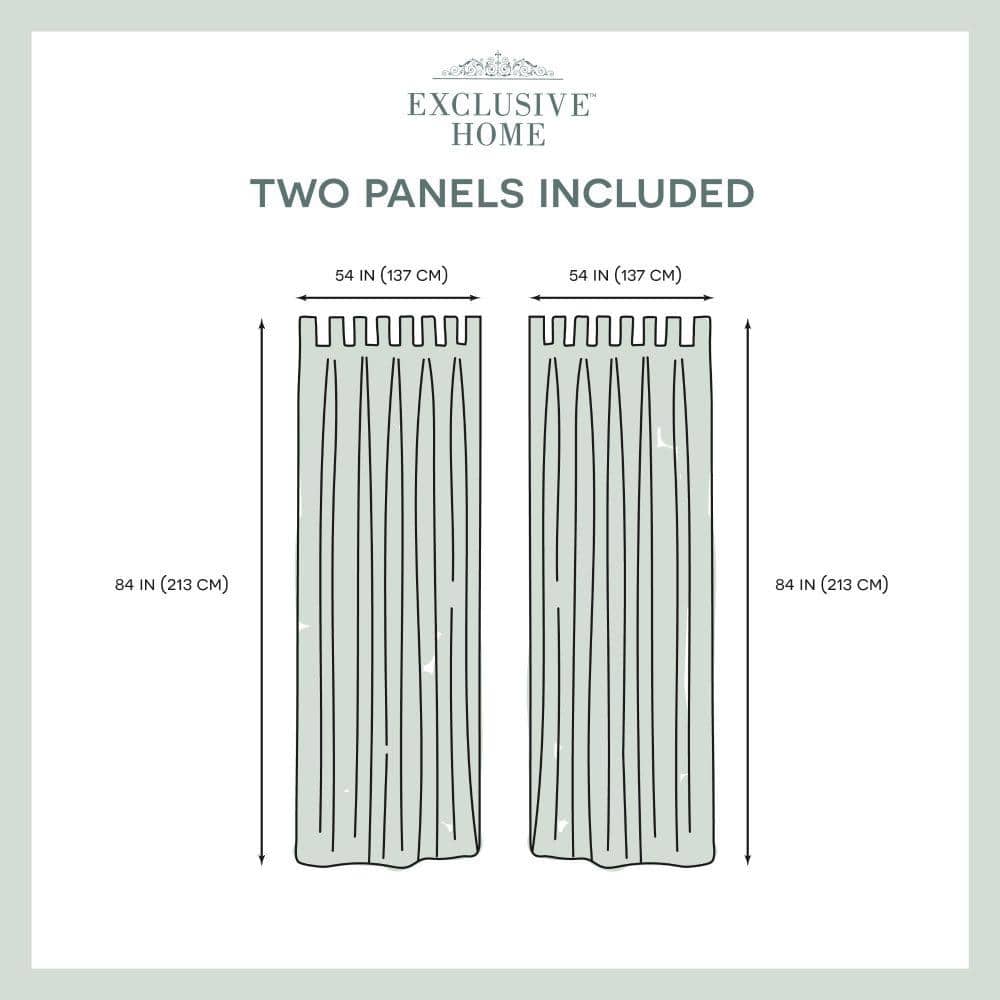 Taupe Light-Filtering Tab Top Indoor/Outdoor Curtain Panels, Set of 2