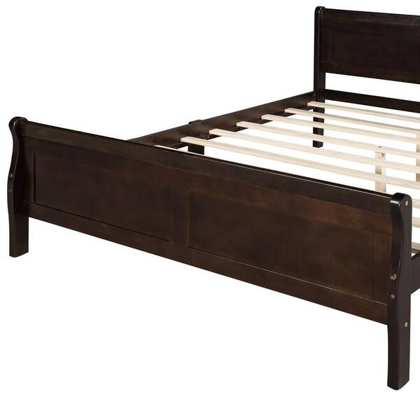 Espresso Wood Platform Bed, What Color Headboard With Espresso Furniture