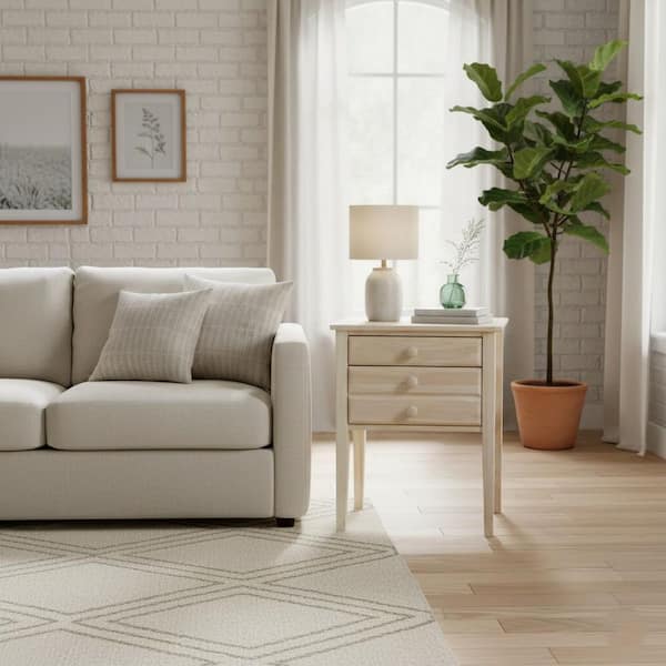 International Concepts Unfinished Storage End Table