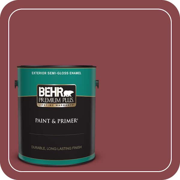 BEHR PREMIUM PLUS 1 gal. #PPU1-12 Bolero Semi-Gloss Enamel Exterior Paint & Primer