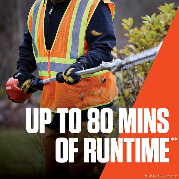 56V 21 in. X Series Double-Sided Reciprocating Pole Hedge Trimmer with 51 in. Shaft and MAXOUT Technology (Tool Only)