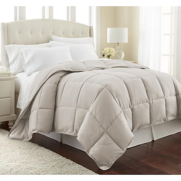 Southshore Fine Linens Vilano Down Alternative Bone Solid Twin Microfiber Comforter