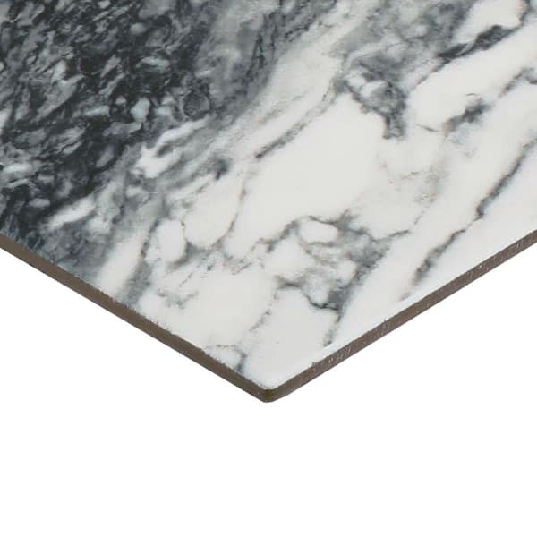 Daltile Lamora Nero Marble 24 in. x 24 in. Matte Porcelain