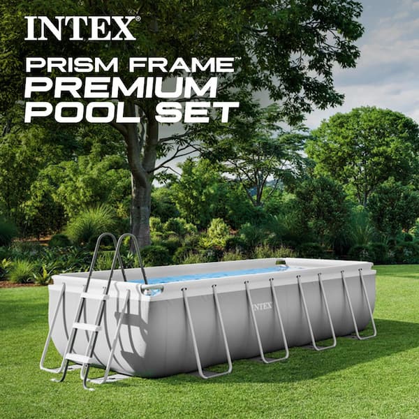 Prism Frame 16 ft. x 8 ft. Rectangular 42 in. Deep Above Ground Pool Set