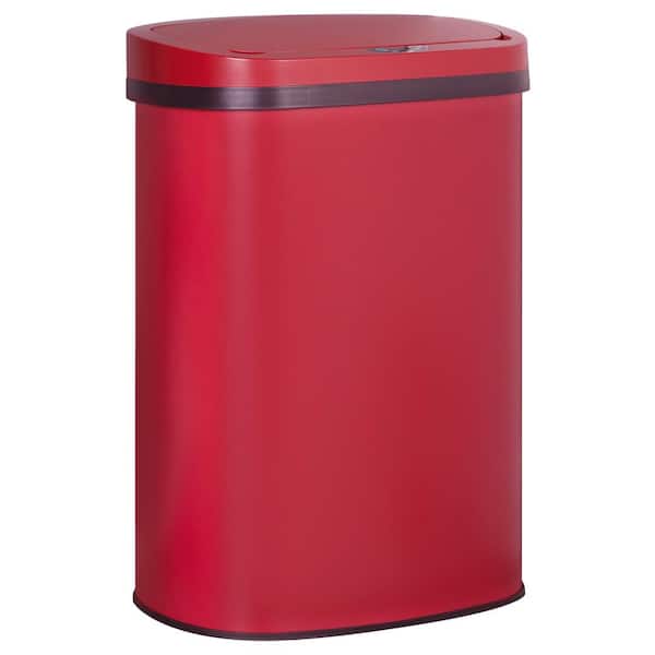 Taylor 13 Gal. Red Metal Household Trash Can Motion Sensor Lid